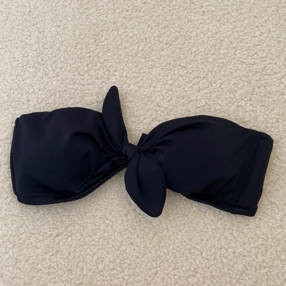 Victoria secret black strapless bandeau bikini top